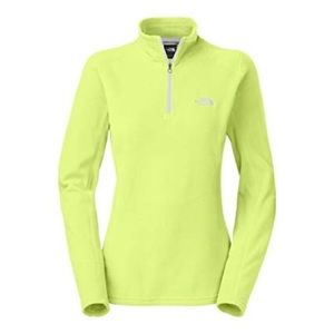North Face Fleece Pullover, neon yellow, medium